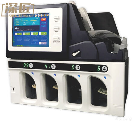 Наличных денег банкноты сортировщицы фитнеса банкноты валюты 4+1 Shenjiang машина Multi сортируя