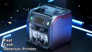 SJ668 Портативный мультивалютный детектор банкнот с принтером и пожизненной гарантией